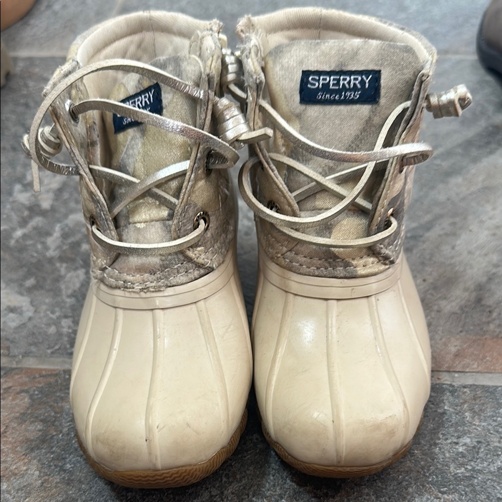 Sperry Beige Duck Boots